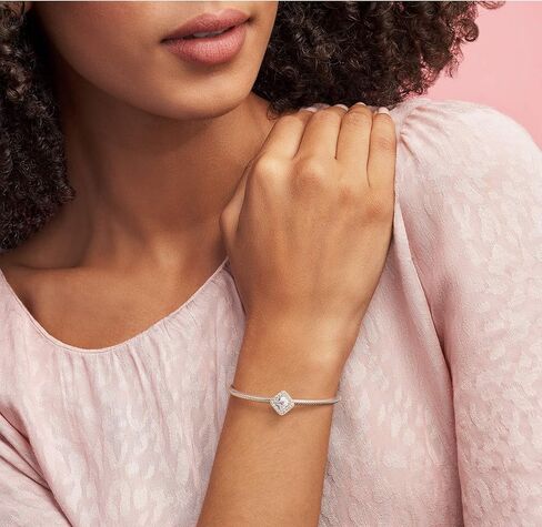 أساور PANDORA Geometric Radiance Charm أساور ساحرة خالدة - مجوهرات نسائية مذهلة - هدية للنساء في حياتك - مصنوعة من الورد والزركونيا المكعبة، مع صندوق هدايا in Saudi Arabia