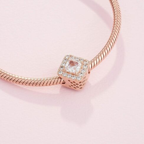 أساور PANDORA Geometric Radiance Charm أساور ساحرة خالدة - مجوهرات نسائية مذهلة - هدية للنساء في حياتك - مصنوعة من الورد والزركونيا المكعبة، مع صندوق هدايا in Saudi Arabia