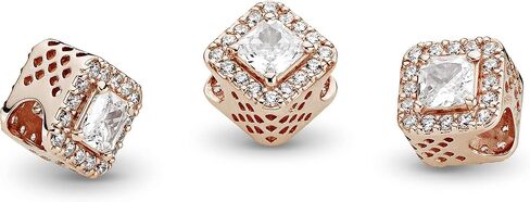 أساور PANDORA Geometric Radiance Charm أساور ساحرة خالدة - مجوهرات نسائية مذهلة - هدية للنساء في حياتك - مصنوعة من الورد والزركونيا المكعبة، مع صندوق هدايا in Saudi Arabia