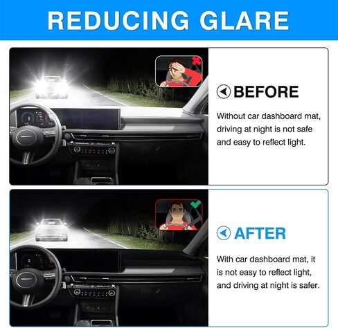Autorder Dashboard Cover Mat for 2024 2025 Hyundai Sonata Accessories Dash Cover Upgrade Velvet Dash Mat UV Rays Protector in Saudi Arabia