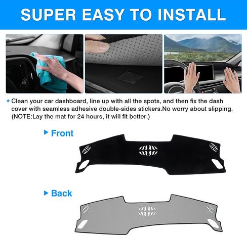 Autorder Dashboard Cover Mat for 2024 2025 Hyundai Sonata Accessories Dash Cover Upgrade Velvet Dash Mat UV Rays Protector in Saudi Arabia