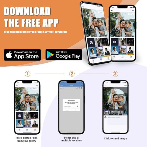 إطار صورة رقمي مقاس 10.1 بوصة، إطار صور رقمي ذكي مع شاشة لمس IPS مقاس 1280 × 800، تدوير تلقائي وعرض شرائح، إعداد سهل لمشاركة اللحظات عبر التطبيق من أي مكان وفي أي وقت in Kuwait
