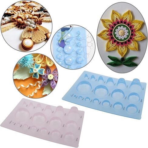3-Row Paper Quilling Tool E-outstanding 2PCS Concave-Convex Spherical Styler 3D Domes Half Ball Mould Plastic Mini Quilling Mold for DIY Paper Craft Tool in Saudi Arabia