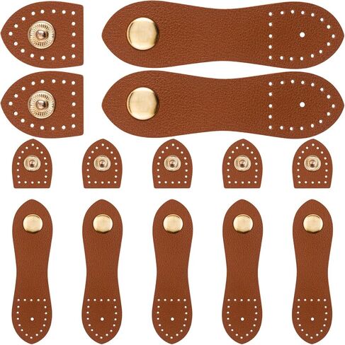 8 Sets Leather Snap Buckles, Sew on Leather Purse Closures Bag Buckle Fasteners for Wallets, Bags, Notebooks, DIY in Saudi Arabia
