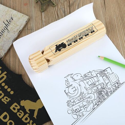 Train Whistle Noisemakers 4 Tone Solid Wooden Train Whistle Noisemakers Train Toy Slide Whistle Noisemakers for Adults Birthday Party Favors Carnival Prize in Saudi Arabia