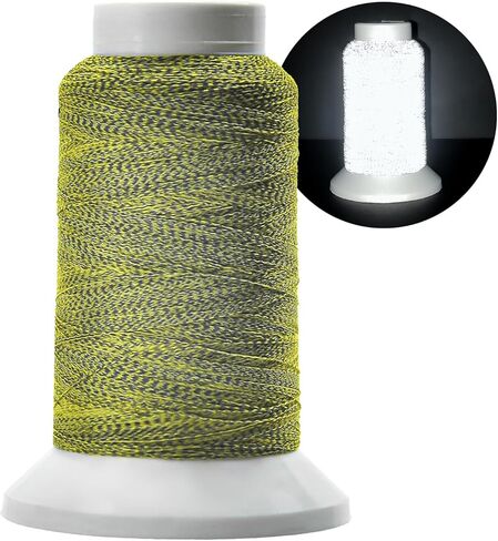 خيط تطريز عاكس، خيط ماكينة التطريز باللون الرمادي، بكرة واحدة بطول 1000 متر (1093Y)، خيط تطريز بوليستر للتطريز in Kuwait
