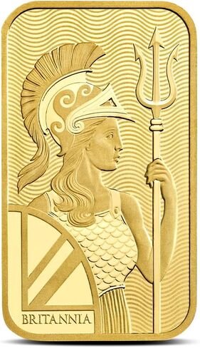 1 Gram British Gold Britannia Bar (New w/Assay) allows display in gift pouch in Saudi Arabia