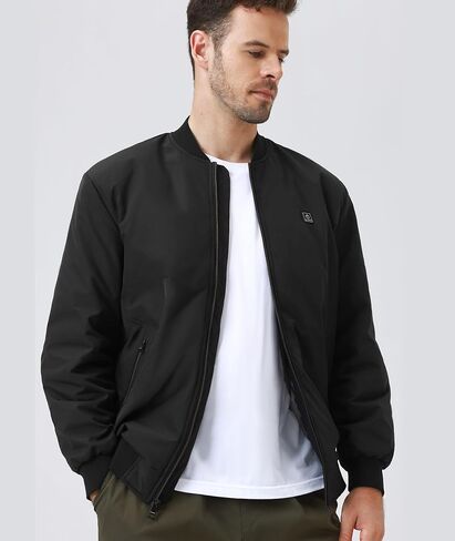 Men’s Heated Jacket with Battery, Windproof Bomber Jackets Winter Warm Casual Heating Coat with 5 Heating Areas in Saudi Arabia