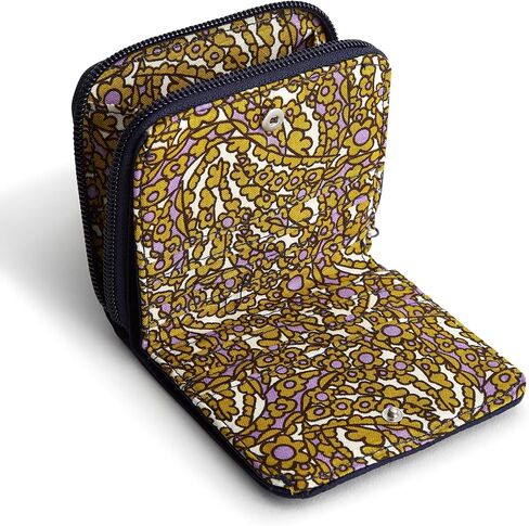 محفظة Vera Bradley النسائية القطنية الصغيرة ذات السحاب الدائري in Saudi Arabia