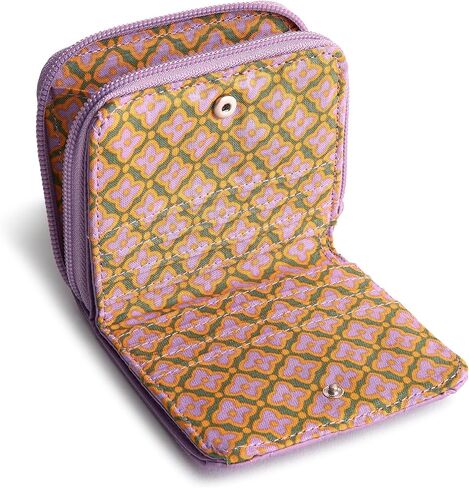 محفظة Vera Bradley النسائية القطنية الصغيرة ذات السحاب الدائري in Saudi Arabia