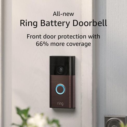All-new Ring Battery Doorbell, Head-to-Toe Video, Live View with Two-Way Talk, and Motion Detection & Alerts (2024 release), Venetian Bronze in Saudi Arabia