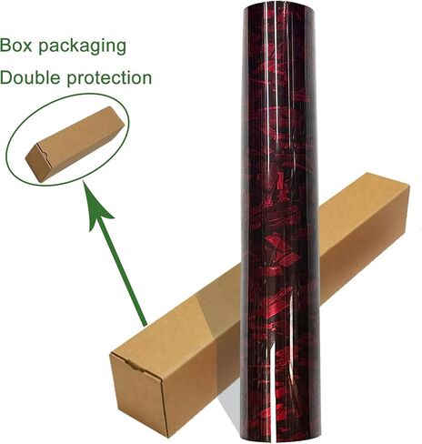 Red Forged Carbon Fiber Vinyl Wrap Self Adhesive Film, High Gloss Car Wrap Vinyl Roll Bubble Free with Air Release Technology, Perfect for DIY Cars Motorcycle Protection (Red High Gloss, 1ft x 10ft) in Saudi Arabia