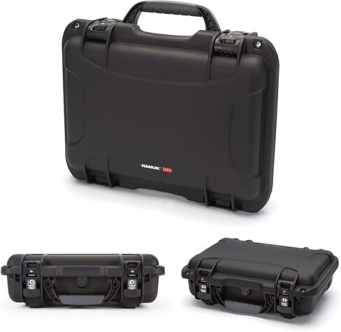 Nanuk 923-1001 Waterproof Hard Case with Foam Insert and Incorporated TSA Approved Travel Lock Latches - Black, Medium Series in Kuwait