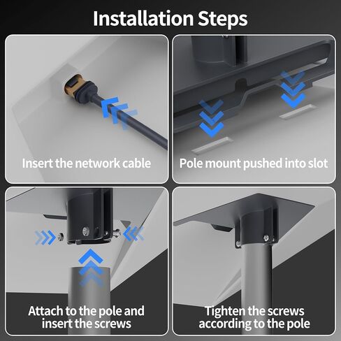 Starlink Gen 3 Pole Mount، محول أنابيب معدنية لـ Starlink Gen3/V3 RV ومجموعة تثبيت السقف لحامل الأطباق القياسي V3 Starlink in Kuwait