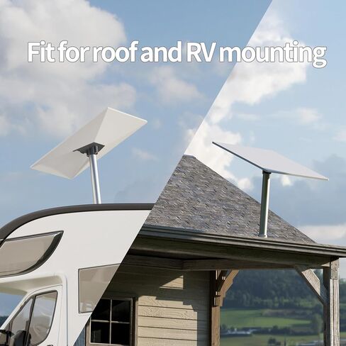 Starlink Gen 3 Pole Mount، محول أنابيب معدنية لـ Starlink Gen3/V3 RV ومجموعة تثبيت السقف لحامل الأطباق القياسي V3 Starlink in Kuwait