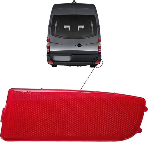 Replacement Driver Left Side Rear Reflector for Freightliner Mercedes Sprinter 906 1500 2500 3500 from 2006 to 2018 in Kuwait