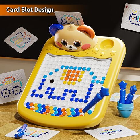 Large Magnetic Dots Board for Kids, Magnetic Dot Art with Magnetic Pen, Montessori Preschool Education Toys for Kids Boys Girls Age 3 4 5 6 7 8 Years Old in Saudi Arabia