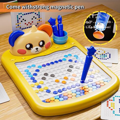 Large Magnetic Dots Board for Kids, Magnetic Dot Art with Magnetic Pen, Montessori Preschool Education Toys for Kids Boys Girls Age 3 4 5 6 7 8 Years Old in Saudi Arabia