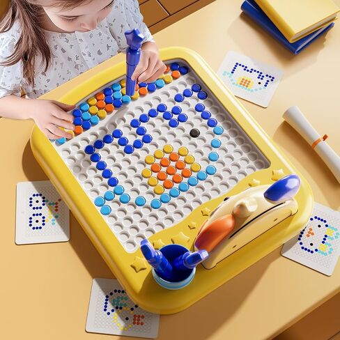 Large Magnetic Dots Board for Kids, Magnetic Dot Art with Magnetic Pen, Montessori Preschool Education Toys for Kids Boys Girls Age 3 4 5 6 7 8 Years Old in Saudi Arabia