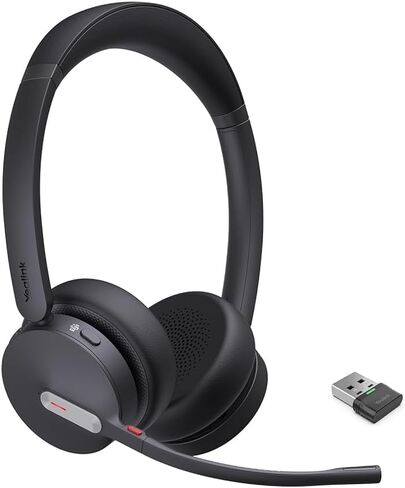 Yealink BH70 Mono Wireless Bluetooth Headset with Microphone for Work, up to 35h Talking Battery Life, 3-Mic Noise Cancellation, 91g Lightweight Microsoft Teams Certified Work Headsets for PC, USB-A in Saudi Arabia