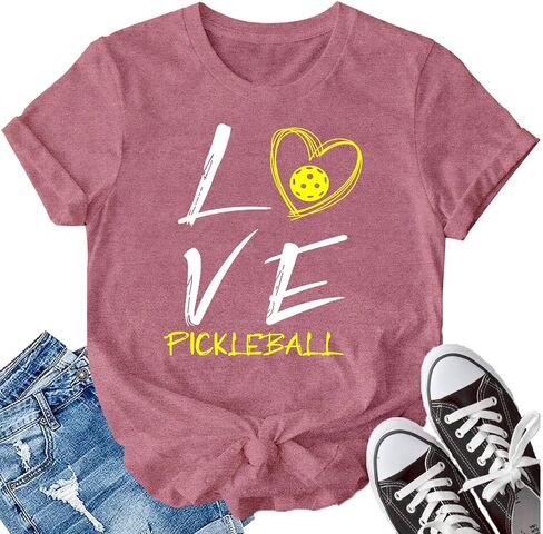 LBP Women Pickleball Shirt Love Pickball T-Shirt Pickleball Lover Player Tee Tops in Saudi Arabia