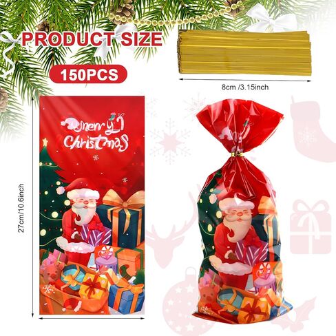 Halloween Cellophane Treat Bags, 150 Pcs Halloween Trick or Treat Candy Gags with Twist Ties, 12 Styles Halloween Goodies Bags Gift Bags for Halloween Party Favors in Saudi Arabia