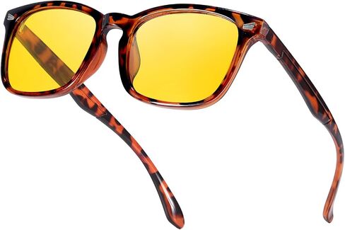 TJUTR Night Vision Driving Glasses for Men Women, Polarized Anti Glare Yellow Glasses for Driving at Night Time TN8082 in Saudi Arabia