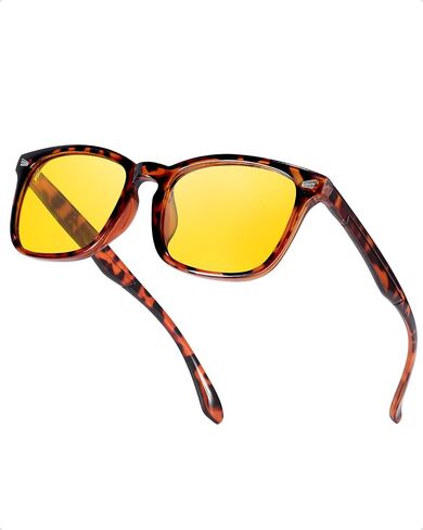 TJUTR Night Vision Driving Glasses for Men Women, Polarized Anti Glare Yellow Glasses for Driving at Night Time TN8082 in Saudi Arabia