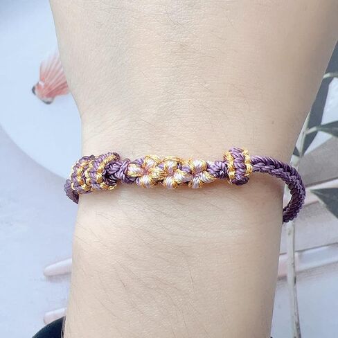 CJIAYUJEW to My Granddaughter ''A Link That Can Never Be Undone'' Peach Blossom Bracelet,Adjustable Braided Granddaughter Bracelet from Grandma in Saudi Arabia
