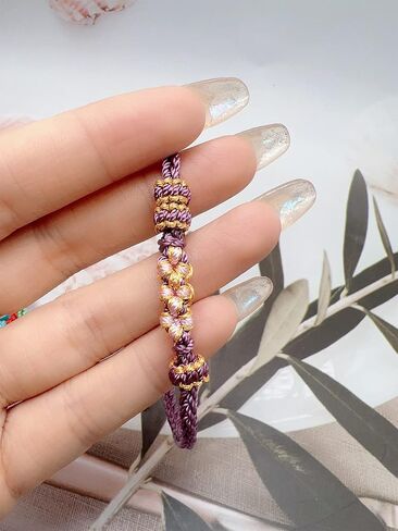 CJIAYUJEW to My Granddaughter ''A Link That Can Never Be Undone'' Peach Blossom Bracelet,Adjustable Braided Granddaughter Bracelet from Grandma in Saudi Arabia
