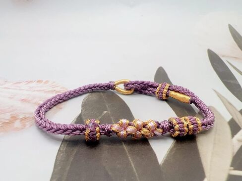 CJIAYUJEW to My Granddaughter ''A Link That Can Never Be Undone'' Peach Blossom Bracelet,Adjustable Braided Granddaughter Bracelet from Grandma in Saudi Arabia