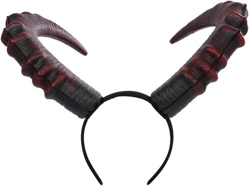 Beaupretty Devil Horns Headband Large Demon Horn Headband Halloween Headband Gothic Headwear Cosplay Costume Hairband Large Horn Headpiece for Women Men in Saudi Arabia