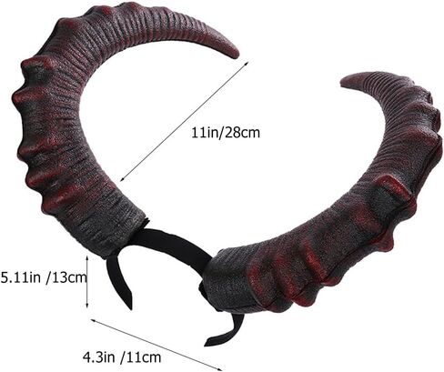 Beaupretty Devil Horns Headband Large Demon Horn Headband Halloween Headband Gothic Headwear Cosplay Costume Hairband Large Horn Headpiece for Women Men in Saudi Arabia
