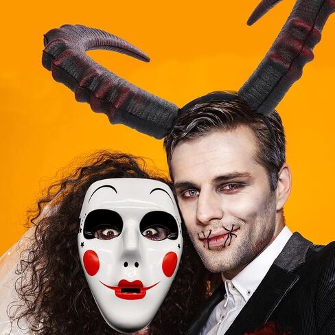 Beaupretty Devil Horns Headband Large Demon Horn Headband Halloween Headband Gothic Headwear Cosplay Costume Hairband Large Horn Headpiece for Women Men in Saudi Arabia