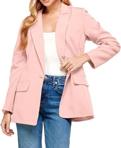 Available Long Sleeve 1 Button Blazer in Saudi Arabia