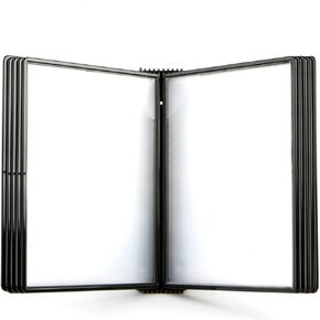 Tarifold Wall Mounted Reference System with 10 Easy-Load Pockets - 20 Sheet Capacity - Letter-Size - Black (EZW771)