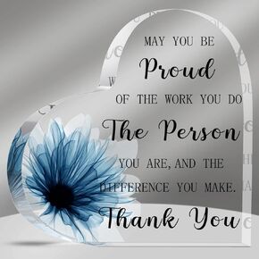 Coworker Gift Acrylic Thank You Gift Employee Appreciation Gift for May You Be Proud of the Work You Do Sign for Retirement Goodbye Farewell Gift Inspirational Paperweight Keepsake (Octagon Style)