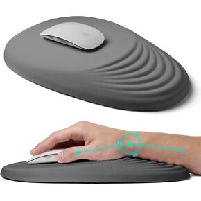 Ergonomic Mouse Pad with Wrist Rest Support,Mousepad Relief Carpal Tunnel Pain, Entire Memory Foam Mouse Pad with Non-Slip PU Base, Wireless Mouse Pad, Pink in Kuwait