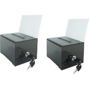 SHEMEI Donation Ballot Box with Lock - Secure Suggestion Box Perfect for Business Cards in Saudi Arabia