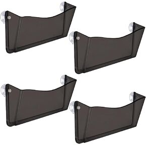 Azar Displays 250025 Clear Single Pocket Wall File with wallmount, 4 pack in Kuwait