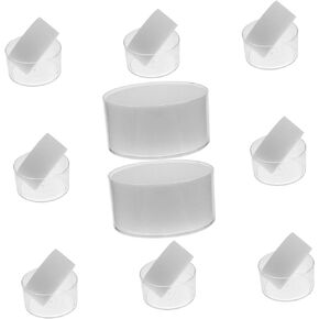 COHEALI 10pcs Wet Hand Fingertip Moistener Cash Sponge Finger Wet Moistener Finger Moistener Sponges Counting Finger Sponges Bank Supplies Dip in Water Plastic White Manual Hand Tools