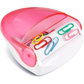 Paper Clip Holder ,Magnetic Paper Clip Holder for Desk, Paperclip Holder with Gold Paper Clips 100pcs 28mm(1.1") , Cute Office Supplies for Desk Organizer(Green, Paperclips Holder)