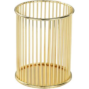 Gold Metal Pen Holder for Desk, Makeup Brushes Cup, Pencil Holders, Office&Home Organizer