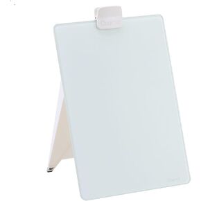 Quartet Glass Whiteboard Desktop Easel, 9" x 11", Dry Erase Surface, Clean Erase, Includes 1 Dry Erase Marker, White (GDE119)