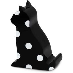 Kate Spade New York Acrylic Cell Phone Stand, Novelty Phone Holder for Desk, Black Cat (Picture Dot)