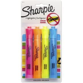 SHARPIE Accent Tank-Style Highlighters, 4 Colored Highlighters (25174PP)