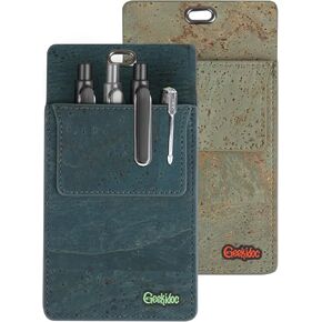 واقي جيب الفلين البرتغالي الفاخر من Geekidoc للرجال | واقيات جيوب متعددة الاستخدام للقمصان ومعاطف المختبر | للقلم وأقلام الرصاص والمؤشرات والمزيد | عبوة واحدة من واقي منظم الجيب البني in Kuwait