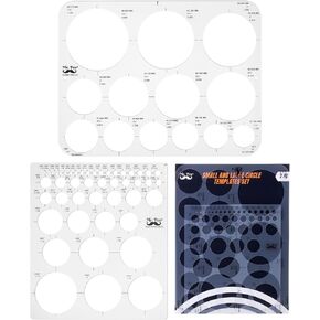Mr. Pen- Circle Template, 2 pcs, Large and Small Size, Circle Stencil, Circle Ruler, Circle Templates for Drafting, Circle Template for Drawing, Circle Tracers for Drawing, Circle Tracer