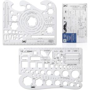 Mr. Pen- Landscape Templates, Architectural Templates, Drafting Tools, Landscaping Tools, Landscape Design Template, Drafting Ruler Shapes, Drawing Stencils
