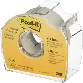 Post-it : Removable Cover-Up Tape, Non-Refillable, 1" x 700" roll -:- Sold as 2 Packs of - 1 - / - Total of 2 Each